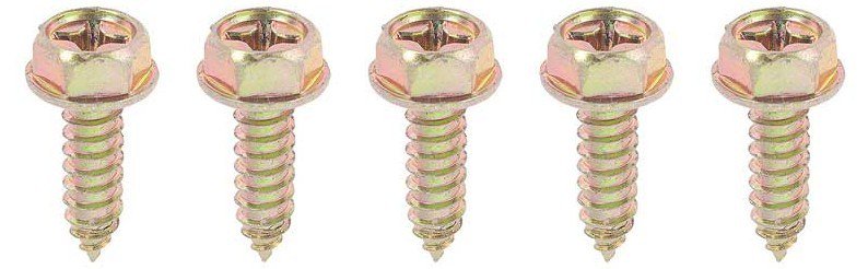 5 Piece Rallye Wheel Cap Screw Set For 1962-1972 Plymouth Scamp and Valiant