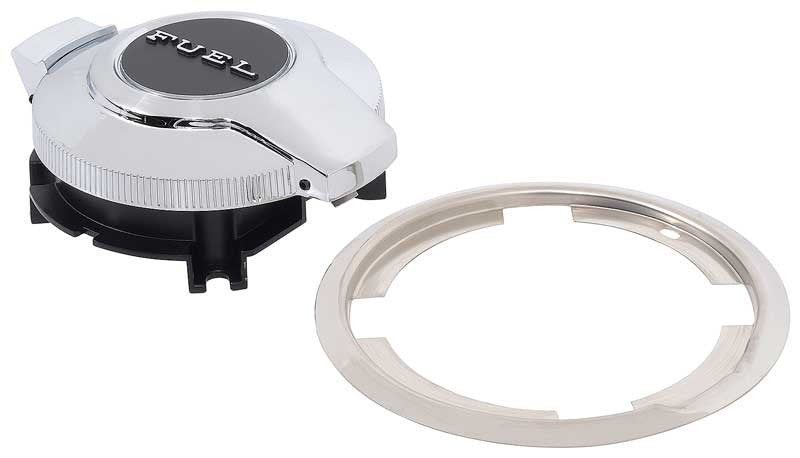 Quick-Fill Fuel Cap with Trim Ring Fits 1970-1974 Challenger R/T