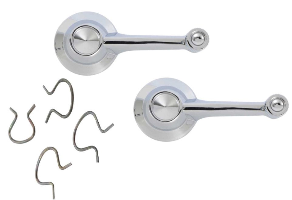 Window Crank Handles Clip-On Type For 1964-66 Ford Mustang Falcon With C-Clips