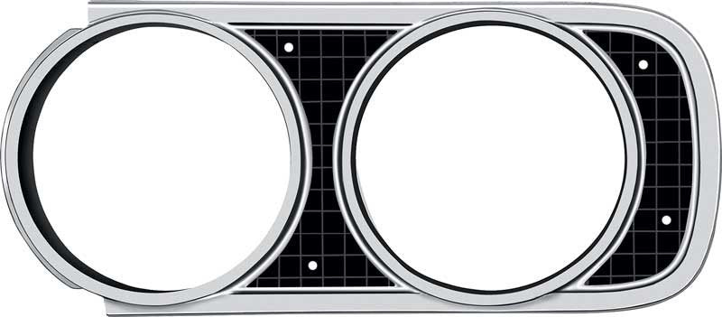 Headlamp Bezel LH Fits 1968 Dodge Coronet R/T, 500