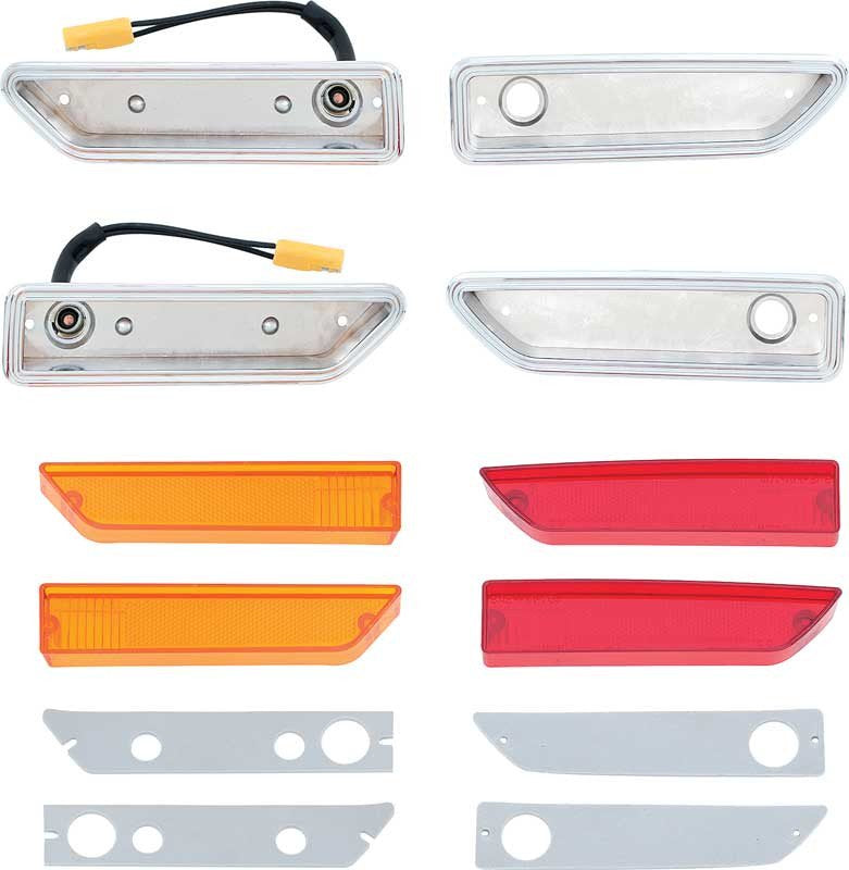 Side Marker Light 4-Piece Set Fits 1970-1971 Dodge Challenger
