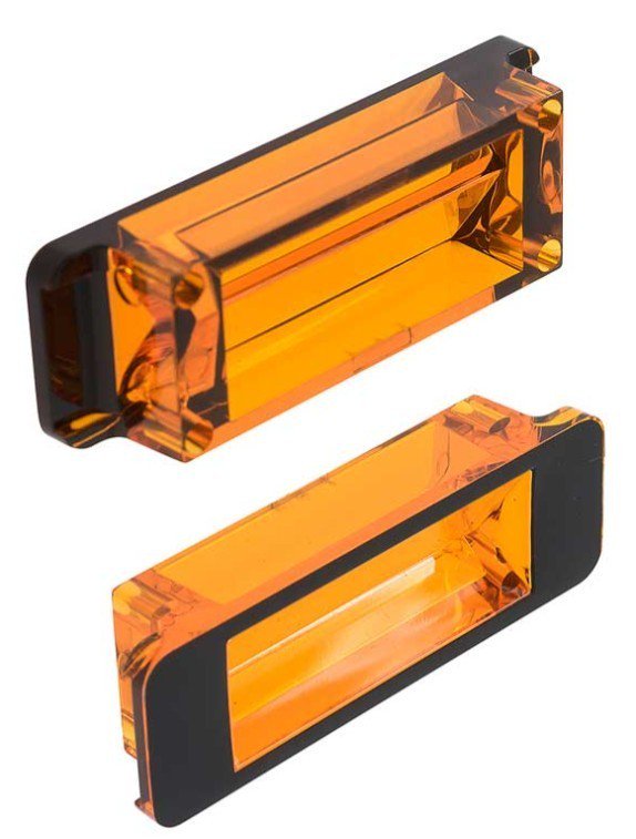 Hood Mounted Turn Signal Lens Set For 1968-1969 Dodge Charger