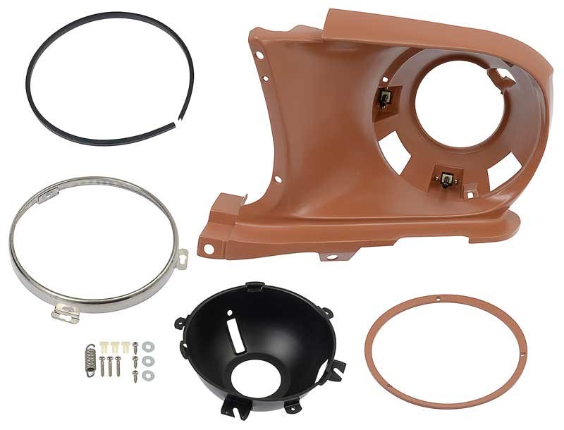 Headlight Assembly With Hardware LH Fits 1967-1968 Ford Mustang