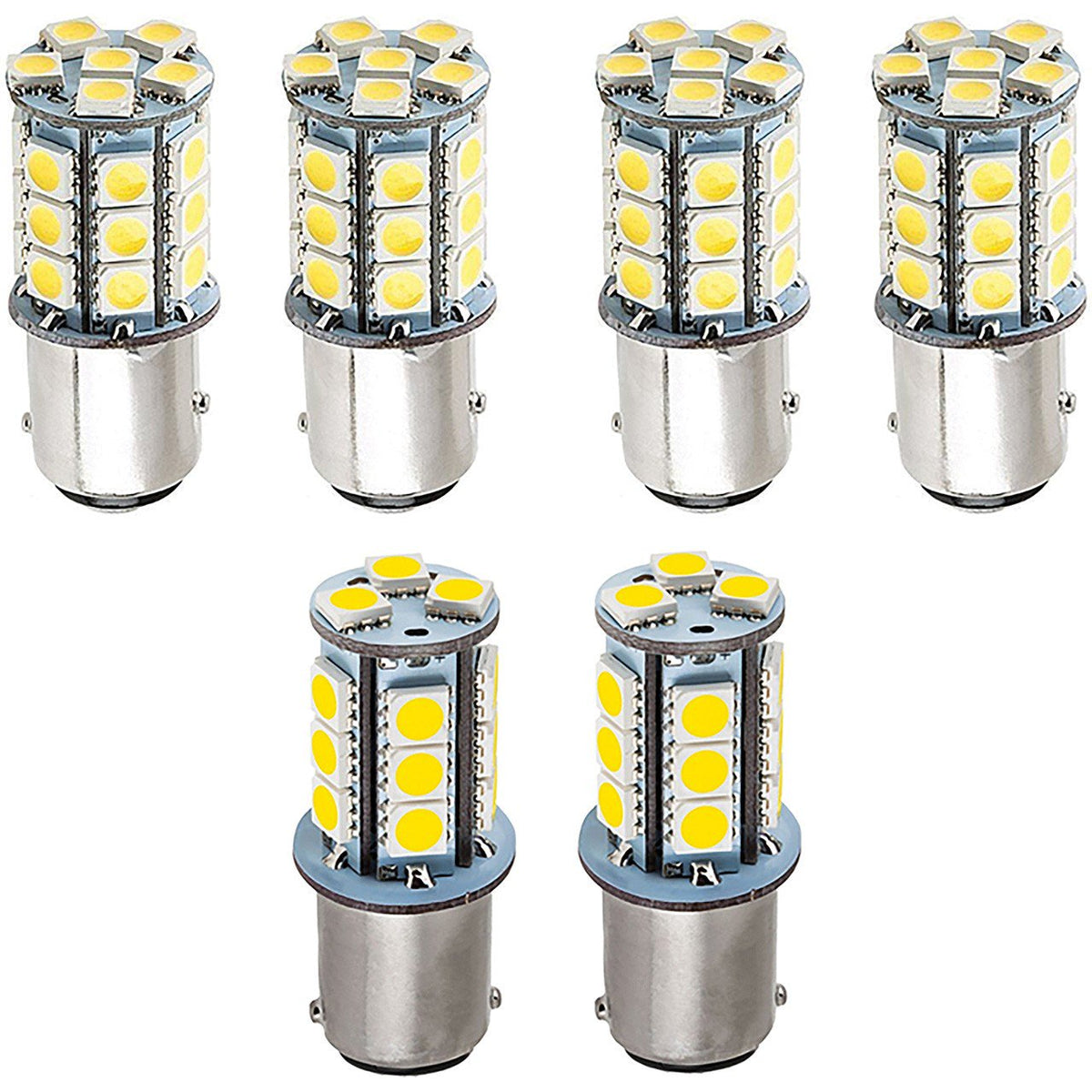 6-Piece Parking, Tail, Back-up Light LED Bulb Kit Fits 1967-1968 Ford Mustang