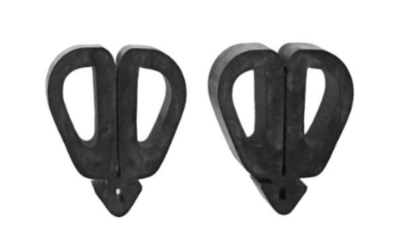 Hood Side Rubber Bumper; Push In For 1966-1968 Ford Mustang