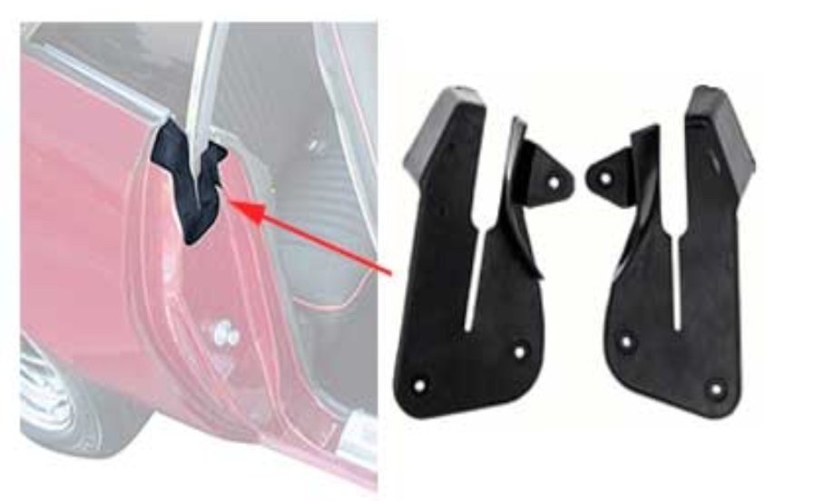 Molded Door Seal End Cap Set For 1970-1974 Dodge Challenger & Plymouth Cuda