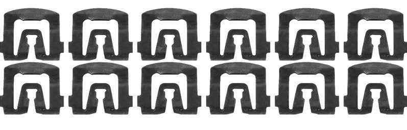 Rear Window Lower Molding Push-On Clip Set For 1967-1968 Ford Mustang Coupe