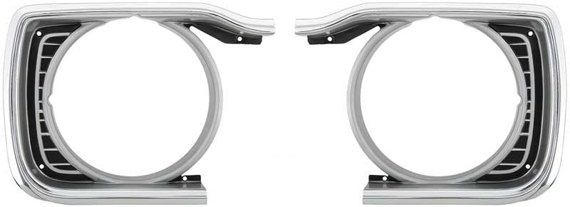 Headlight Bezels - Pair Fits 1973-1974 Dodge Dart