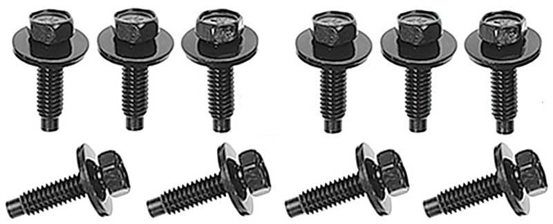 Door Fits 1965-1966 Mustang Late Style Door Hinge Mounting Kit - 11 Bolts with