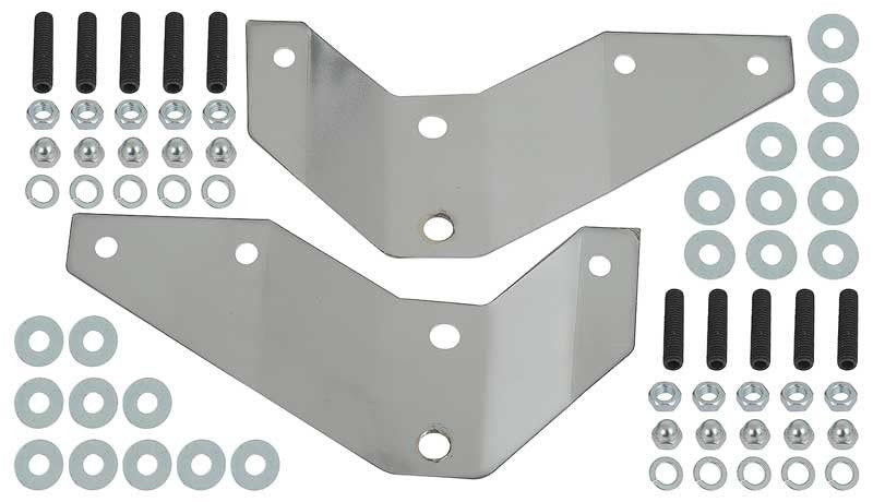 Front Bumper To Arm Bracket Set Chrome Fits 1953-1956 Ford F-Series Pickup