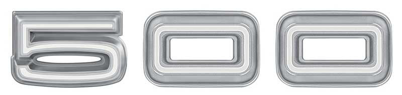 500 Quarter Panel Emblem White Fits 1968 Dodge Coronet