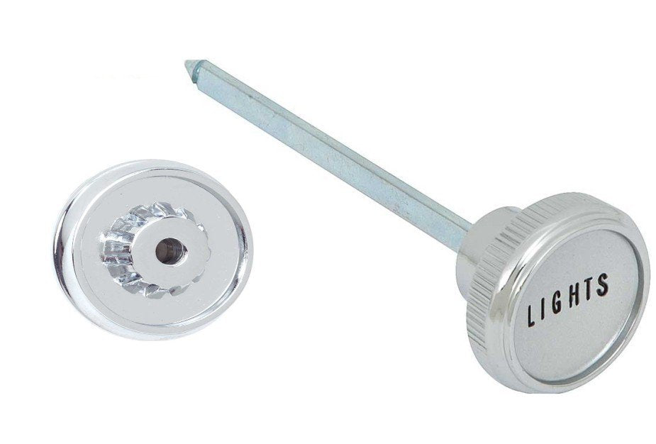 Chrome Headlamp Switch Knob and Bezel For 1966-1967 Dodge Charger and Coronet