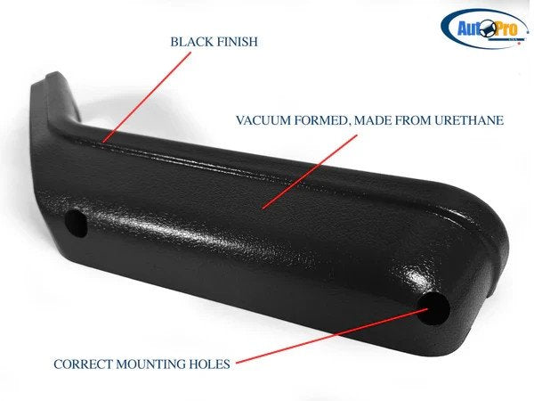 Black Side Arm Rest and Door Pull Set For 1979-1986 Ford Mustang