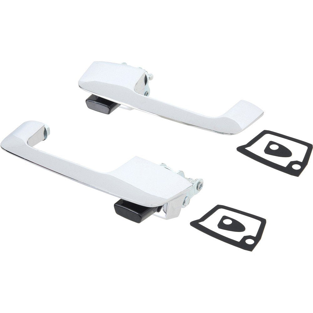 Front Exterior Door Handle Pair with Buttons Fits 1967-1970 Mopar A, B-Body