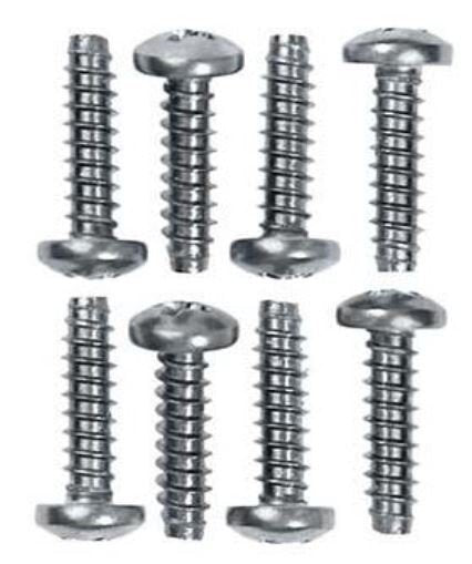 Stainless Steel Headlamp Ring Mounting Screw Set For 1969 Ford Mustang; 8 Piece