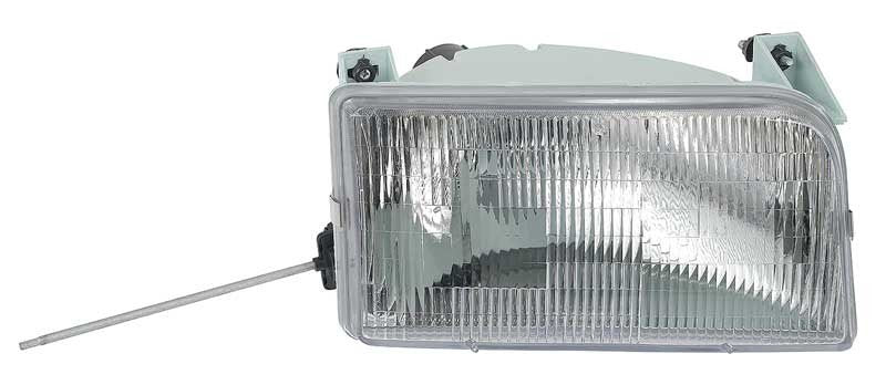 Headlight Assembly w/o Chrome Trim RH Fits 1992-1997 F-150, F-250 Truck. Bronco