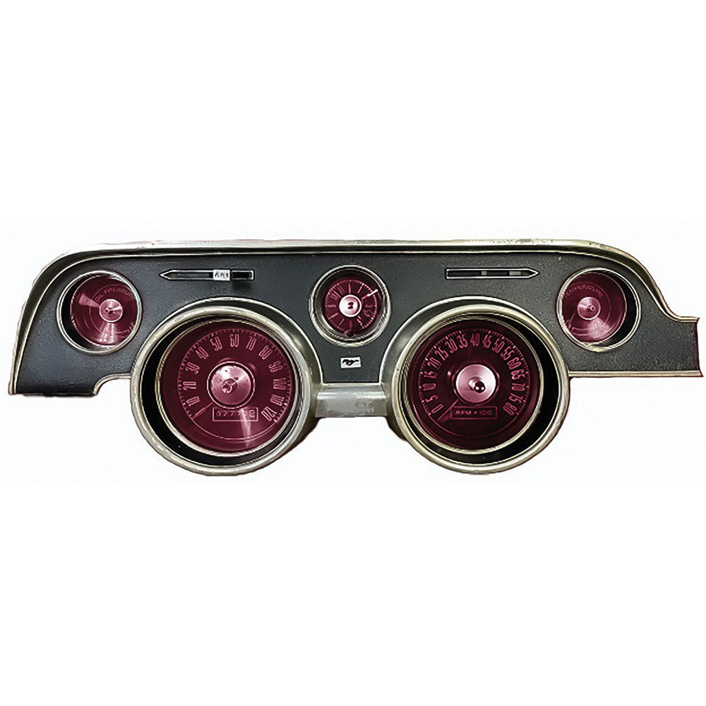 Instrument Gauge Cluster w/Tach LED Bulb Kit Red Fits 1967-1968 Ford Mustang