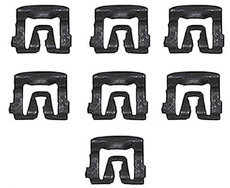 Rear Window Lower Molding Push-On Clip Set For 1967-1968 Ford Mustang Coupe
