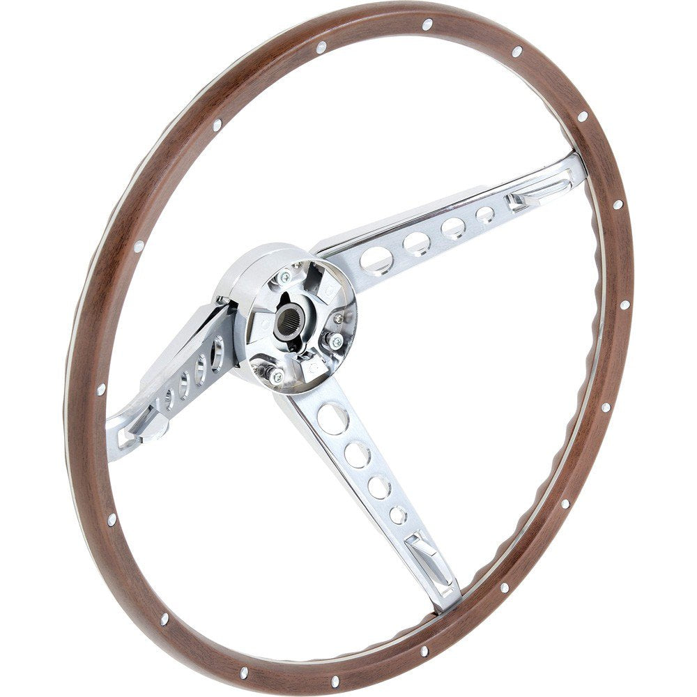Deluxe Woodgrain Steering Wheel Assembly Fits 1967 Ford Mustang