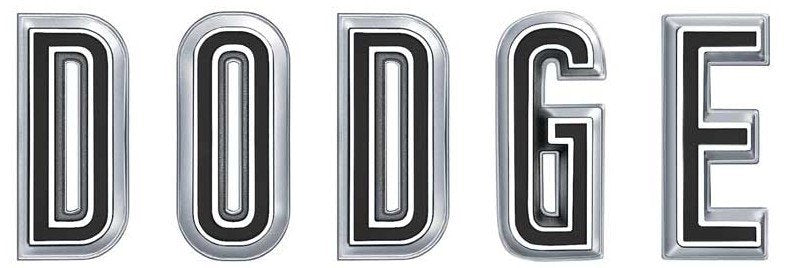 5 Piece Hood Emblem Letter Set For 1967 Dodge Charger and Coronet