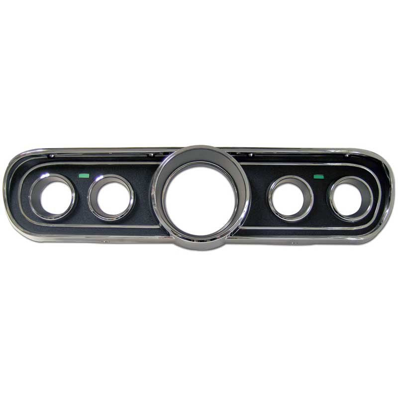 Dash Gauge Bezel With Full Instrumentation Black Fits 1966 Ford Mustang