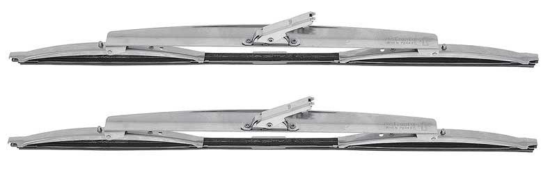 Wiper Blades 16 long Aero Style For 1/4 Fits 1957-1993 AMC, Chrysler, Ford, GM