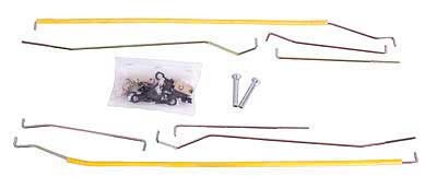 Deluxe Door Latch & Lock Rod Rods, Brackets, Clips, and Fits 1969-1970 Mustang