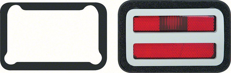 Front Side Marker Red with Bezel Fits 1971 Dodge Charger, R/T, Super Bee, 500