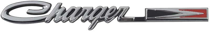 Charger Script Arrow Rear Panel Emblem Fits 1969-1970 Dodge Charger