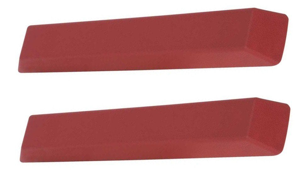 Red Urethane Arm Rest Pad Pair For 1964-1966 Ford Mustang Models