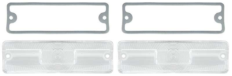 Parking Light Lens and Gasket Set 4 Piece Set Fits 1969 Dodge Dart