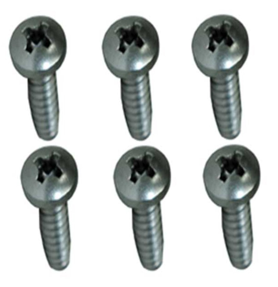 6 Piece Headlight/Headlamp Bezel Mounting Screw Set for 1964-1968 Ford Mustang