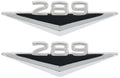 Front Fender Emblem "289" Chrome And Black For 1963-1968 Ford Mustang Bronco