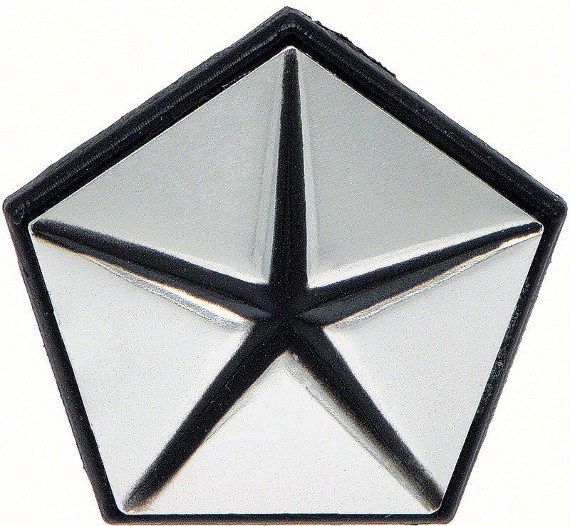 Silver Pentastar Front Fender Emblem Fits 1967-1972 Chrysler Mopar
