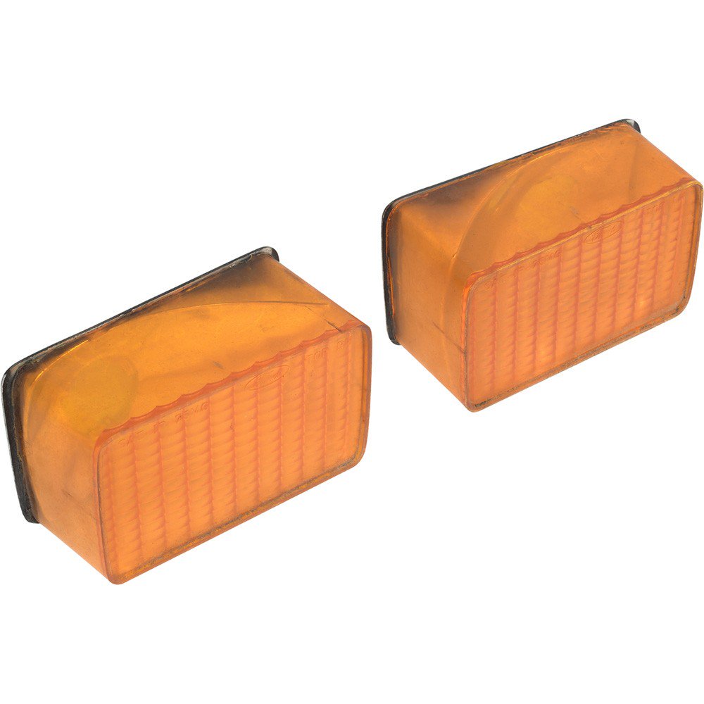 Parking Light Lens Assembly Amber with Gaskets Fits 1975-1978 Ford Mustang II
