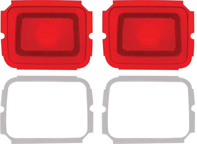 Tail Light Lenses with Gaskets Pair Fits 1964 Dodge Polara