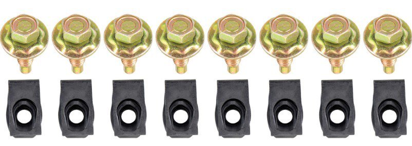 Headlamp Bucket To Radiator Support Hardware Kit For 1973-77 Ford F100 F250 F350