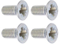 Zinc Plated Door Latch Striker Screw Set For 1964-1965 Ford Mustang; Pair