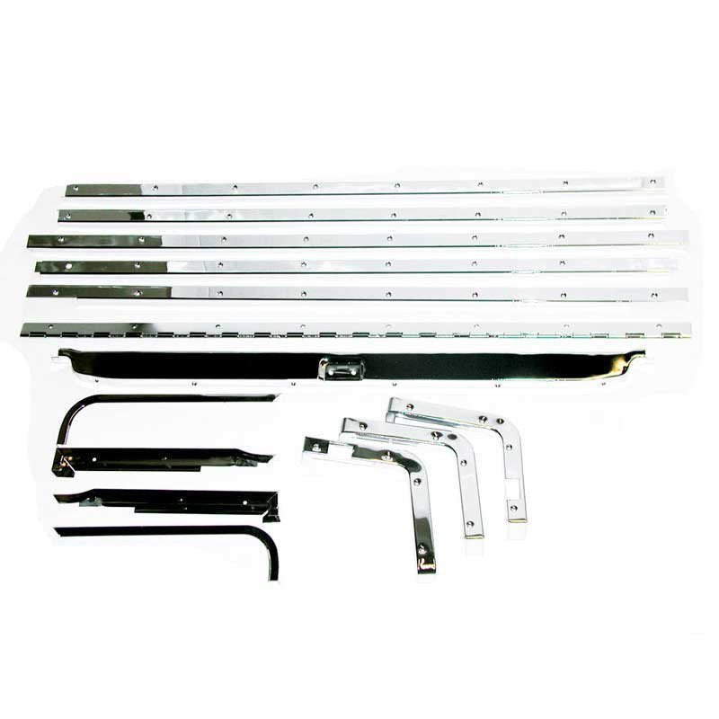 Rear Fold Down Seat Molding 14-Piece Set Fits 1965-1970 Mustang Fastback