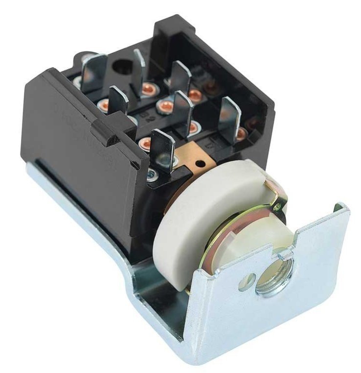 7 Terminal Headlight  Switch With 1-1/4" Rheostat For 1963-1978 Dodge Trucks