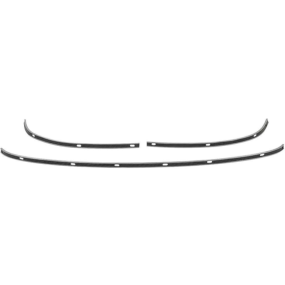 Convertible Top Rear Tack Strip 3-pc Fits 1971-1973 Ford Mustang, Mercury Cougar