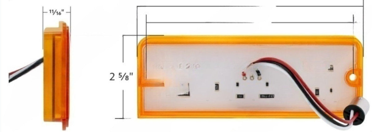 Amber LED Parking Lights For 1973-77 Ford F100 F250 F350 and 1975-77 F150; Pair