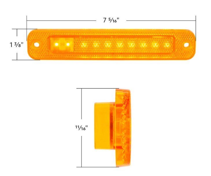 LED Side Marker Lights For 1978-1979 Ford Bronco; Pair