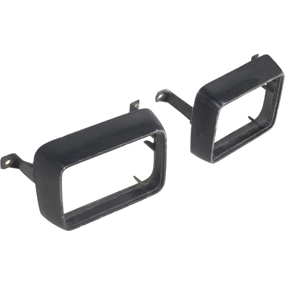 Parking Light Bezel Set Die-Cast Black Paintable Fits 1975-1978 Ford Mustang II