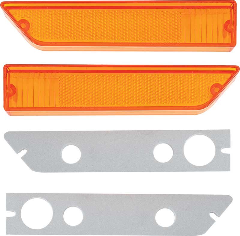 Front Side Marker Lens and Gasket Set Mopar Licensed Fits 1970-1971 Challenger
