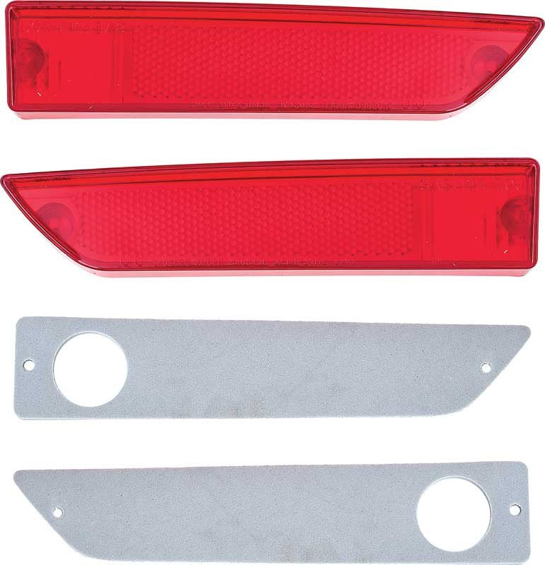 Rear Side Marker Lens and Gasket Set 4 Piece Set Fits 1970-1971 Challenger