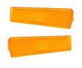 Front Amber Side Marker Lamp Lens Set For 1980-1986 Ford Bronco