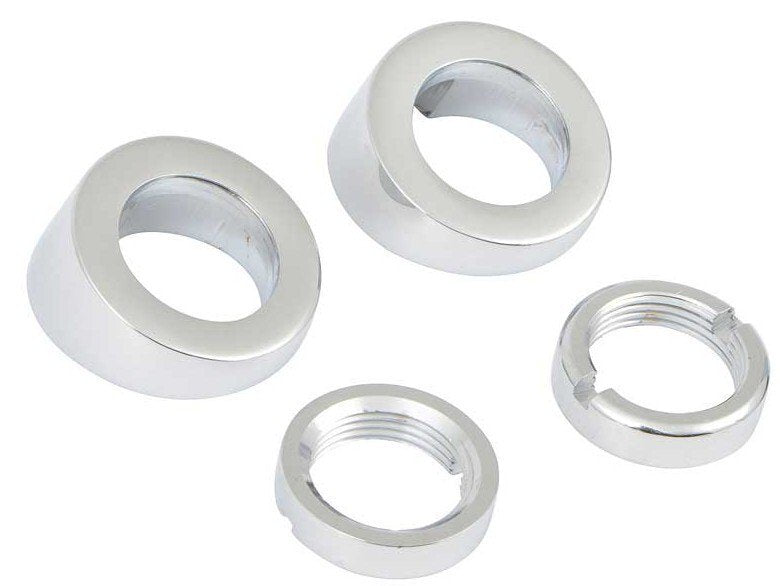 Windshield Wiper Pivot Shaft Bezel and Nut Set For 1964-65 Ford Mustang