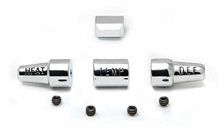 Chrome Plated Heater Control Knob Set For 1964-1966 Ford Mustang