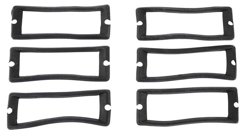 Tail Light Bezel to Body Gasket Set 6 Piece Set Fits 1967-1968 Ford Mustang